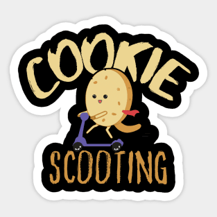 Funny E-Scooter, Cute Kawaii Cookie Driving Scooter Sticker